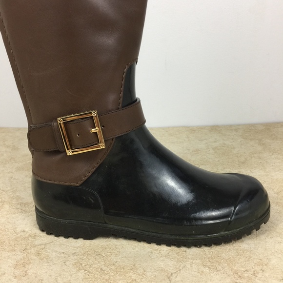 Tory Burch Logo Rain Boots Boots, 5M - Picture 2 of 8